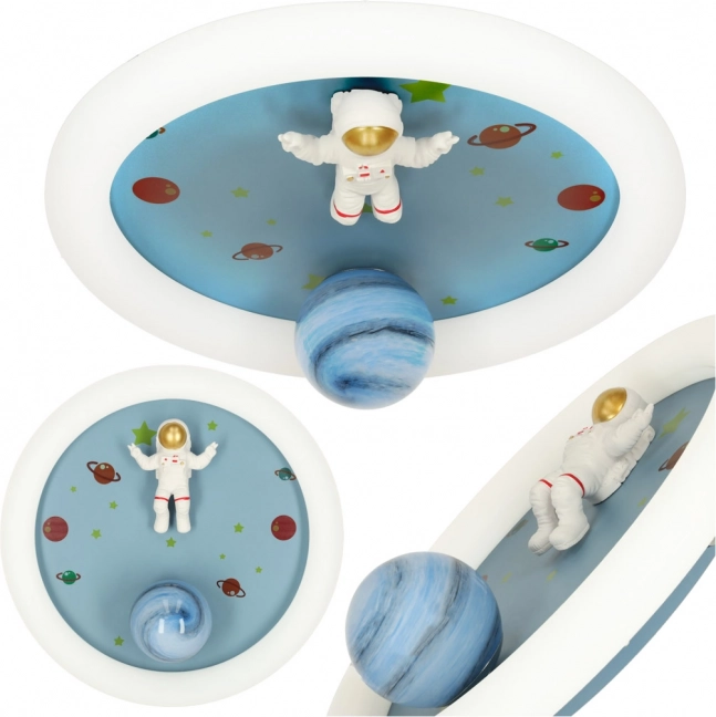 Ściemnialna lampa sufitowa LED dla dzieci z astronautą