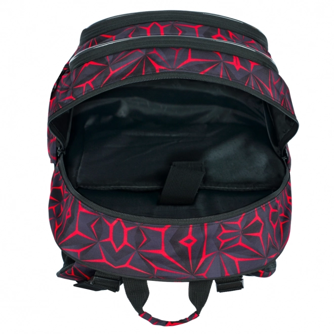 BAAGL Plecak szkolny Core Red Polygon