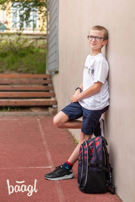 BAAGL ZESTAW 3 Core Lawa: plecak, piórnik, worek