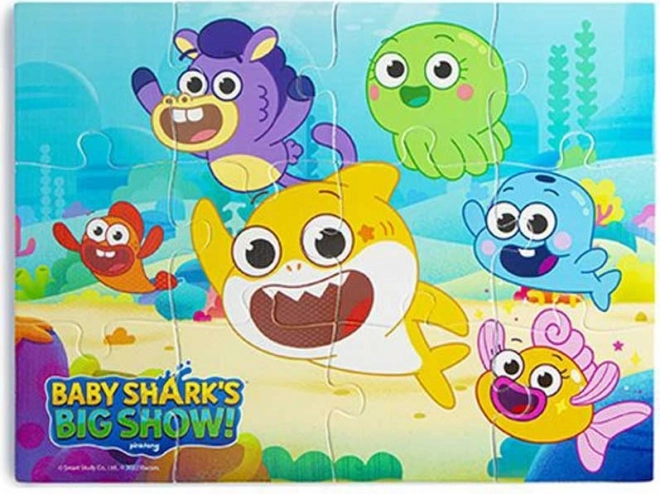 NICKELODEON Puzzle do wanny Baby Shark 12 elementów