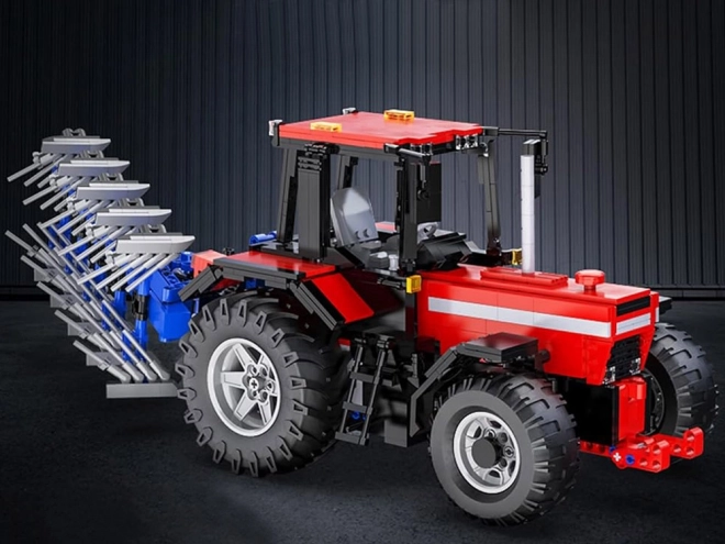 Duży zestaw bloków 1675-ele 1:17 Traktor + pług zdalnego sterowania ZA5251