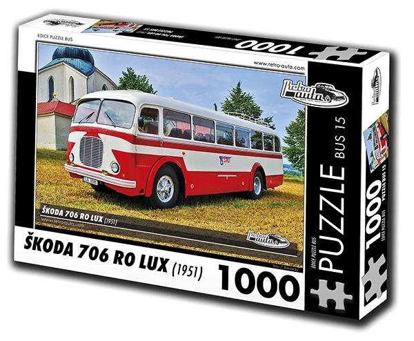 Puzzle Retro-Auta Škoda 706 RO Lux 1951 1000 elementów