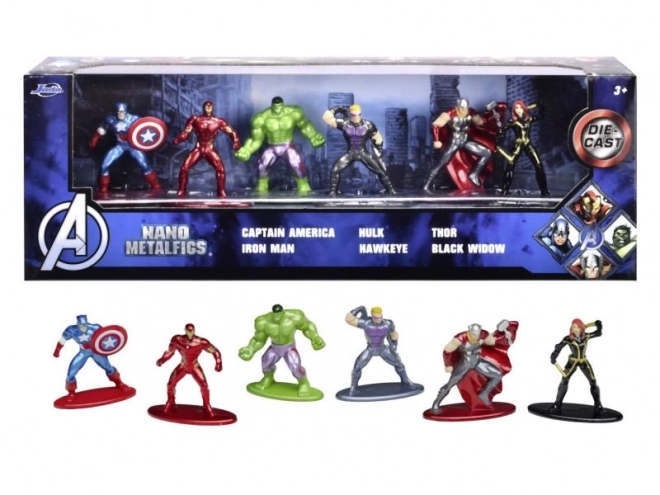 Metalowe figurki JADA MARVEL AVENGERS, 6 szt., 4 cm