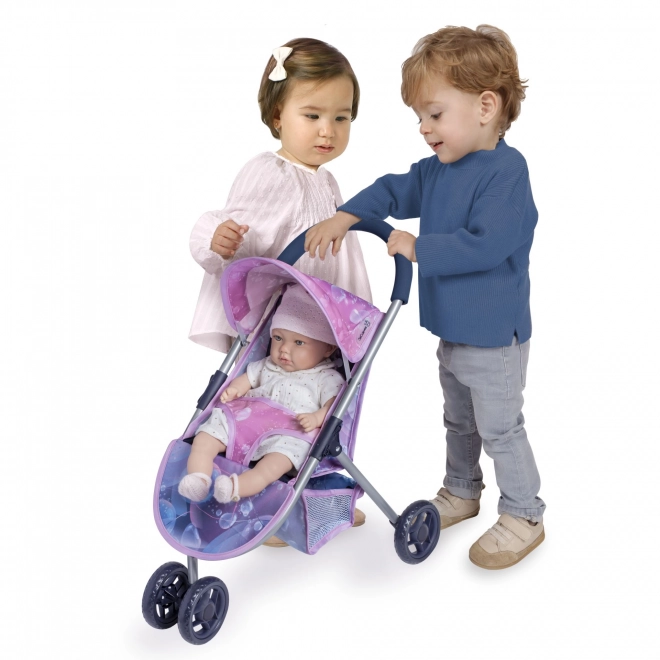 DeCuevas 90276 Sportowy wózek dla lalek trójkołowy Magic Bubble 2024 - 55 cm