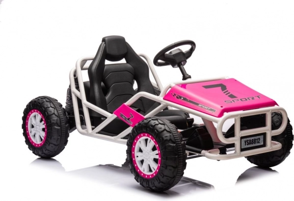 Dziecięcy samochód na baterie Buggy 24V Różowy