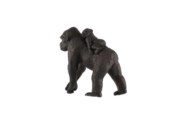 Goryl górski z młodym, zooted plastik 9cm w woreczku