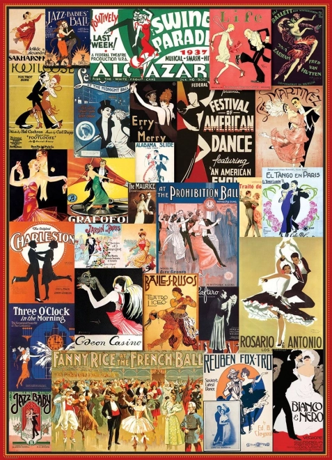 Puzzle EUROGRAPHICS vintage plakaty z sal tanecznych 1000 elementów