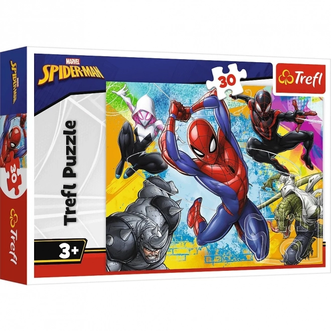 Puzzle 30 elementów z motywem Spider-Mana