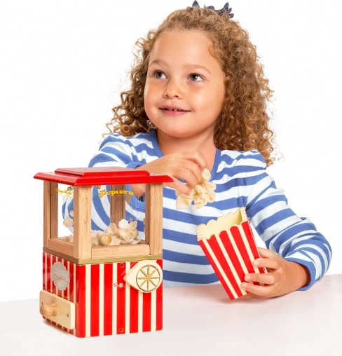 Autentyczna zabawa z dźwignią i filcowym popcornem