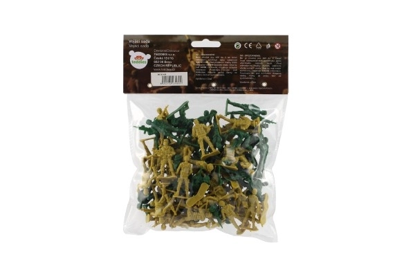 Zestaw żołnierzyki 150g 2 kolory plastik CZ design na karcie 18x19,5cm