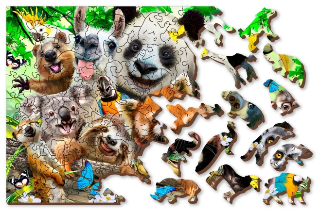 Drewniane puzzle Niedźwiedzi Raj