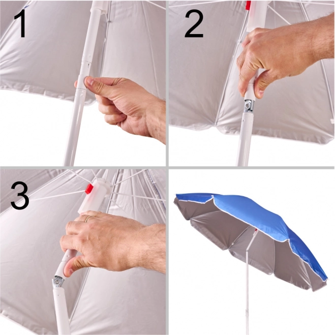 Regulowany składany parasol z ochroną UV 150 cm niebieski
