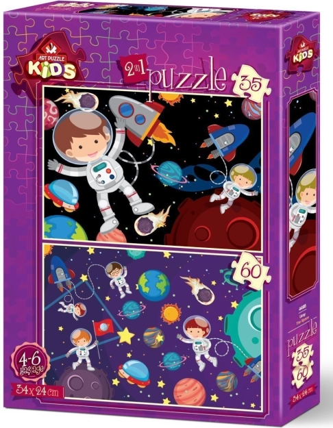Zestaw puzzli z motywem kosmosu 35 + 60 elementów ART PUZZLE