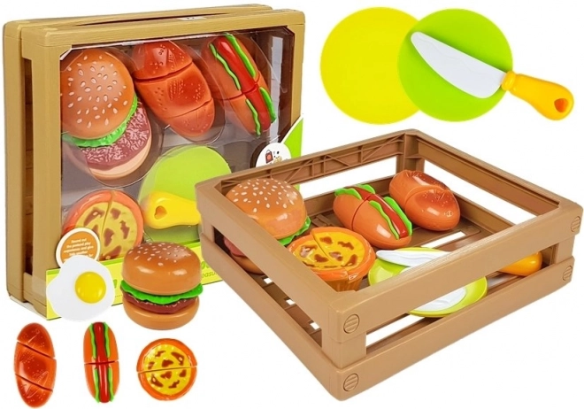 Zestaw do krojenia burgerów w pudełku