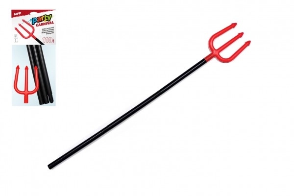 Widelce diabelskie składane plastikowe 110cm na karcie 17x41cm karnawał