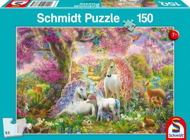 SCHMIDT Puzzle Kwiaty i jednorożce 150 elementów