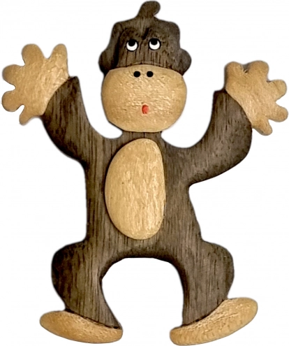 Drewniany magnes na lodówkę – małpka 2Kids Toys