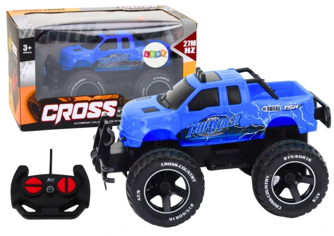Wyścigowy Monster Truck zdalnie sterowany 1:18 – niebieski