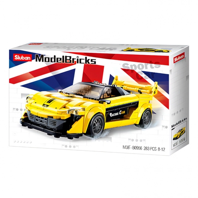 Sluban Model Cegły M38-B0956 Żółty angielski sportowy samochód