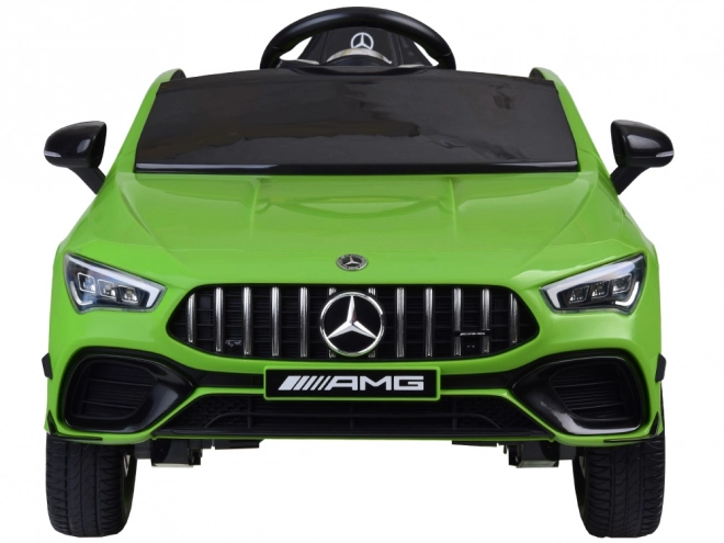 Dziecięcy samochód elektryczny Mercedes AMG CLA 45s z efektem bujania – Zielona