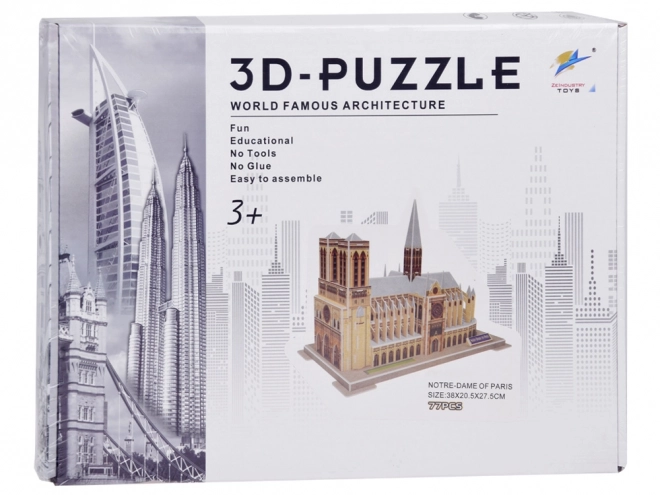 Puzzle 3D Katedra Notre-Dame w Paryżu