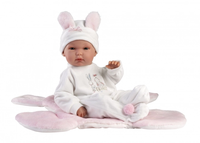 Realistyczna lalka New Born dziewczynka z całowinylowym ciałem 35 cm
