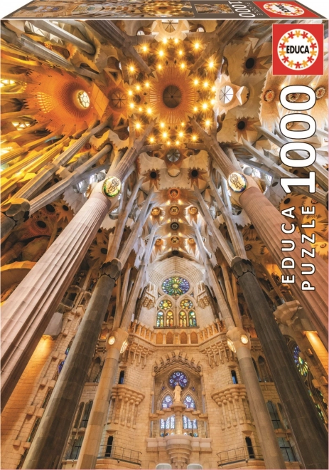 EDUCA Puzzle Sagrada Familia - wnętrze, Barcelona (Hiszpania) 1000 elementów