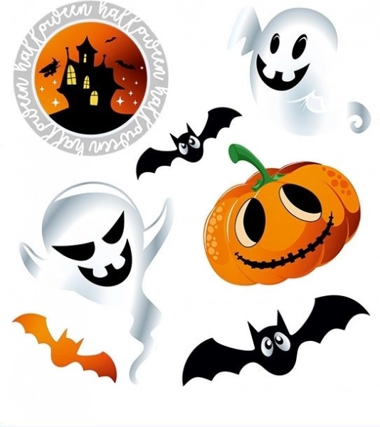 Naszywki do naprasowywania Duchy Halloween – mały arkusz