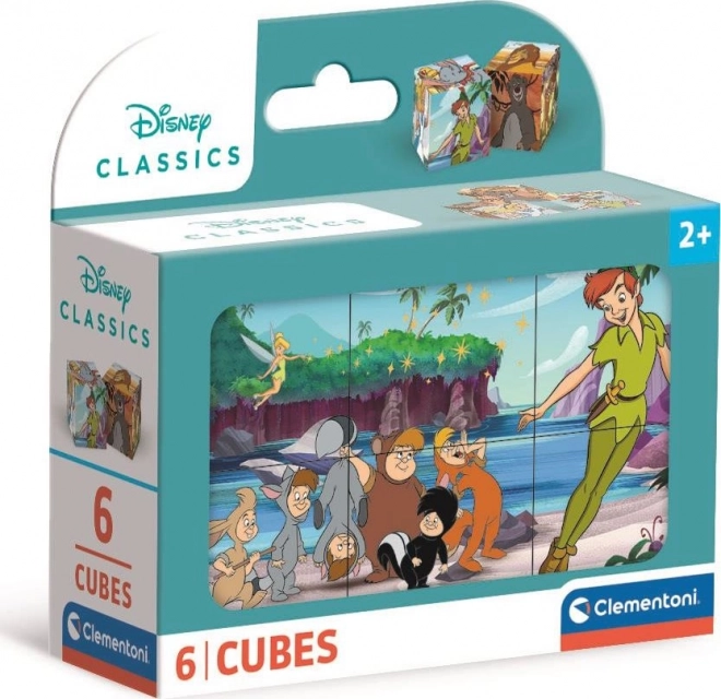 CLEMENTONI Obrazkowe kostki Disney klasyka, 6 kostek