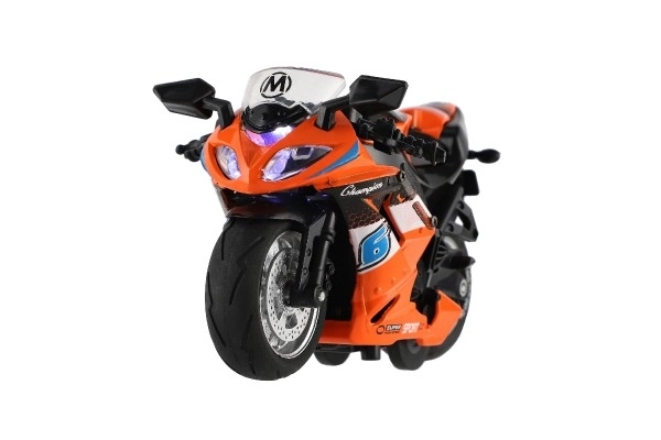 Wyścigowy motocykl z napędem wstecznym ze światłem i dźwiękiem