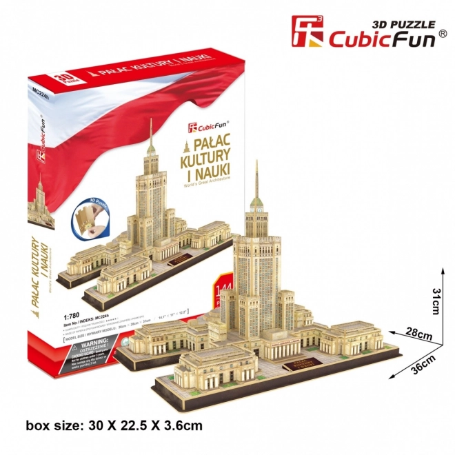 144 elementów 3D puzzle Pałac Kultury i Nauki