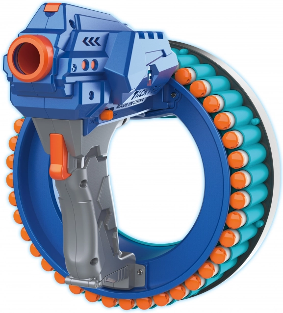 Pistolet na piankowe strzały z obrotowym magazynkiem 21 cm
