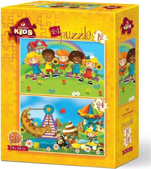 Puzzle Dzieci się bawią 12 i 24 elementy