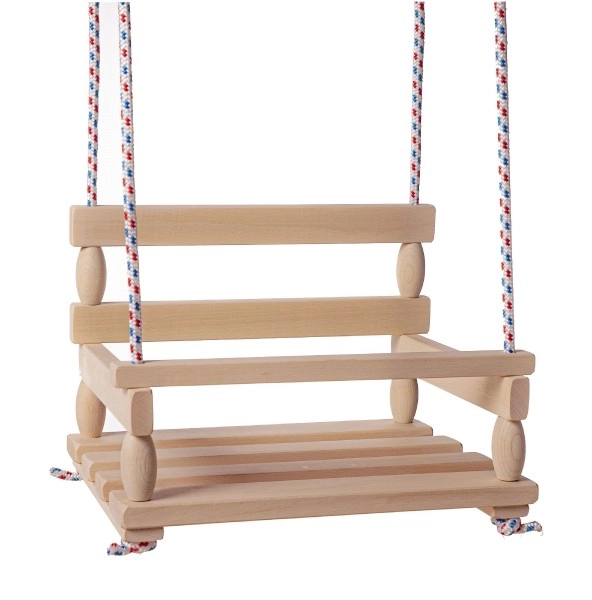Huśtawka drewno naturalne 38x30cm nośność 80kg w woreczku