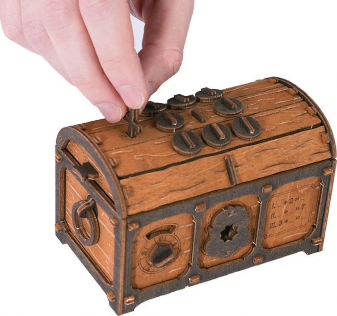 Escape Room Truhla z Skarbem drewniane 3D puzzle