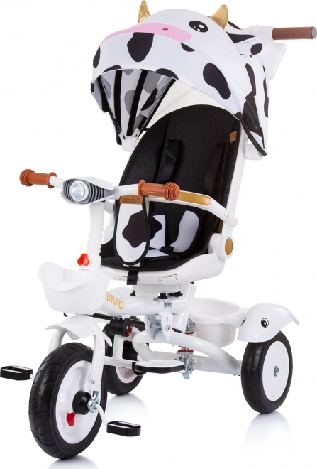 CHIPOLINO Trójkołowiec z daszkiem Futuro 2w1 Krówka