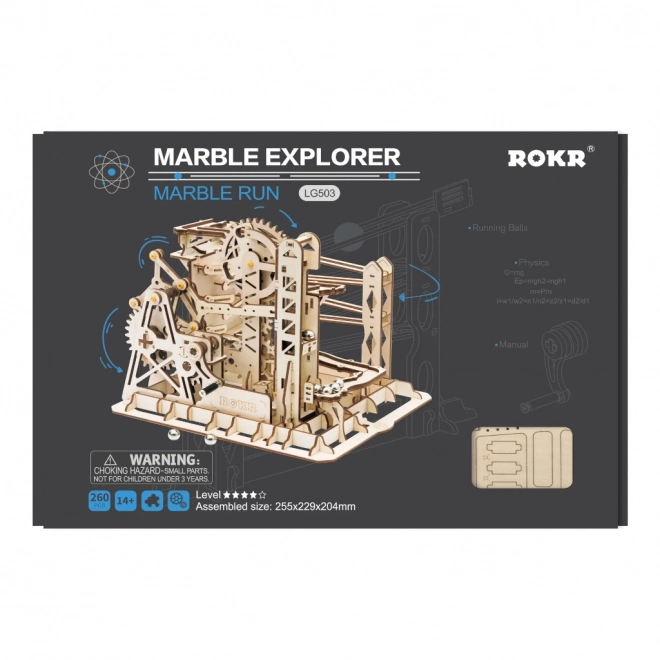 Tor wyścigowy Marble Explorer - 3D drewniana konstrukcja