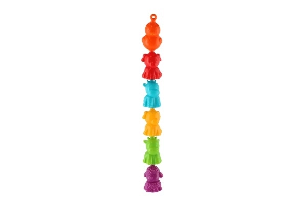 Plastikowe zwierzątka domowa farma łańcuchowa 12 sztuk 8 cm w plastikowym pojemniku 10x18 cm 12m+