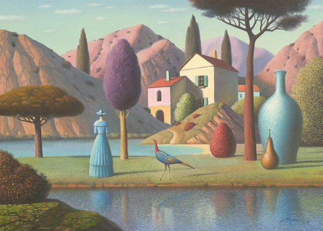 Puzzle HEYE Timeless: Dama w błękicie 1000 elementów
