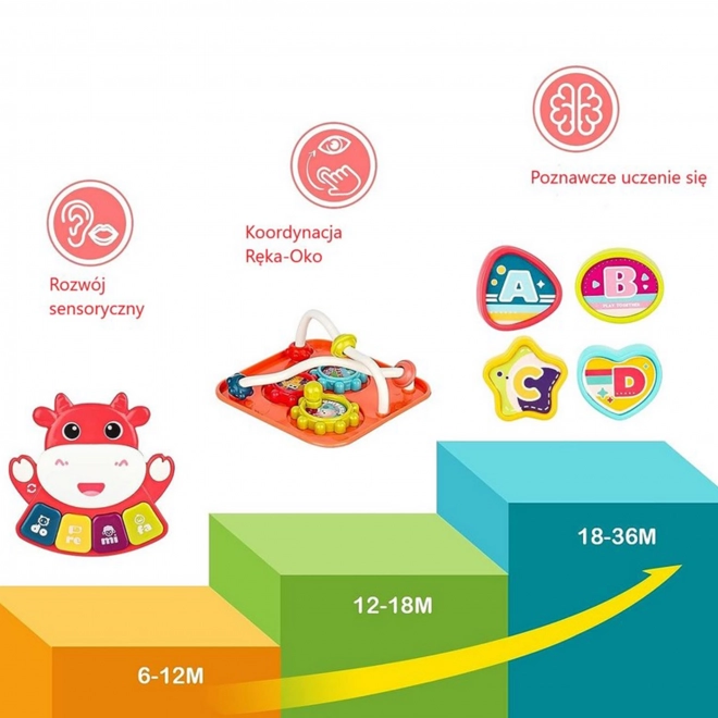 Interaktywna kostka sensoryczna Montessori 6w1
