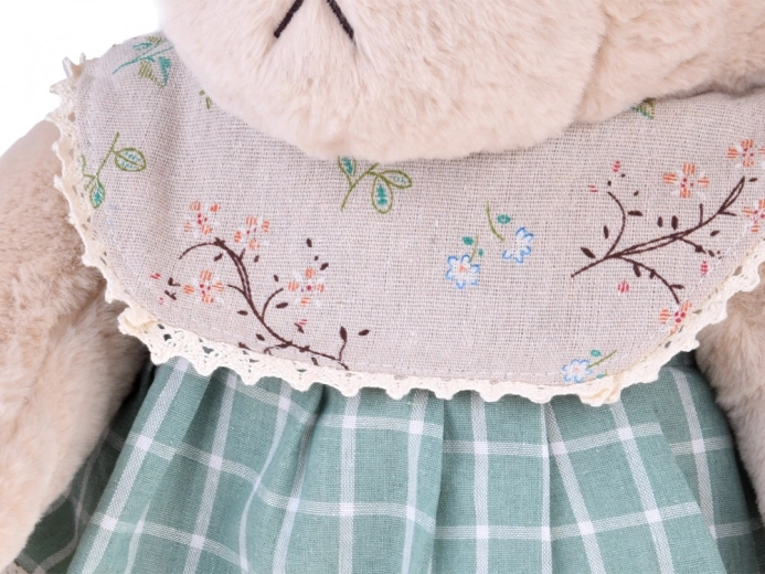 Vintage sukienka z koronką i kwiatowym kołnierzykiem