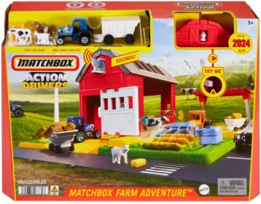 Matchbox zestaw farma zwierzęta traktor dźwięk
