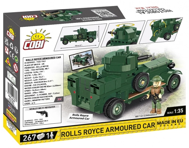 Klocki Historyczna Kolekcja Rolls-Royce Samochód Opancerzony 1920 Wzór Mk I