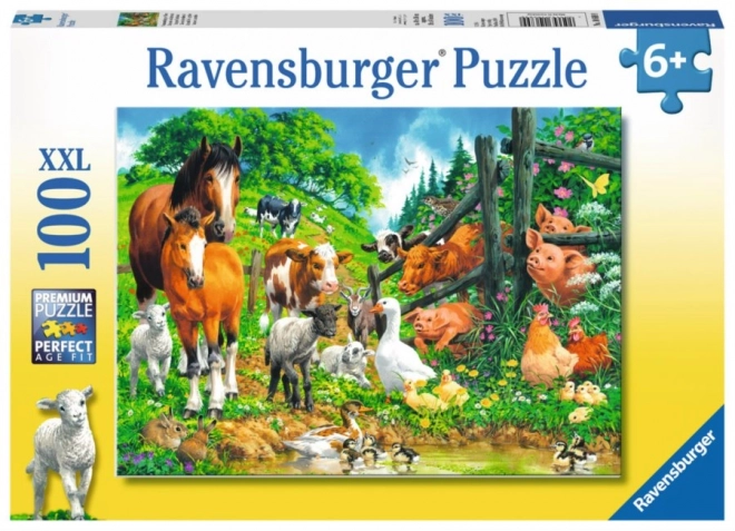Puzzle Ravensburger Zwierzątka XXL 100 elementów