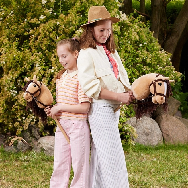 HOPPIHORSE koń na patyku hobby horse rozmiar A3 beżowy