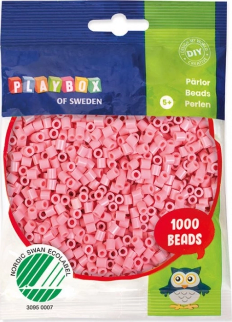 PLAYBOX Pastelowe różowe koraliki do zaprasowywania