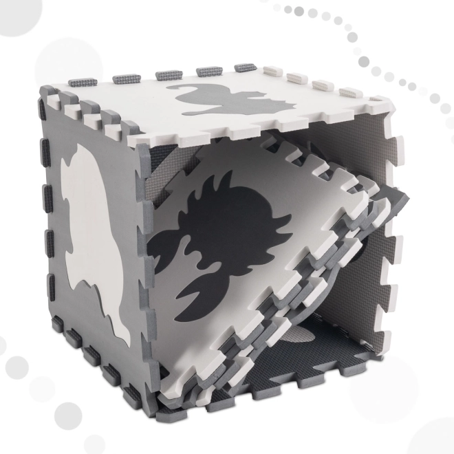 Kontrastowe piankowe puzzle ze zwierzętami - 9 sztuk