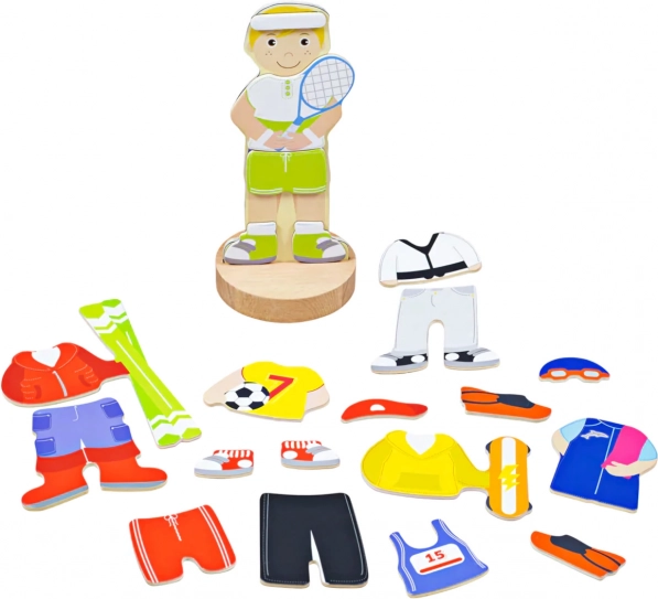 Magnetyczna układanka przebieranka – aktywności sportowe Bigjigs Toys