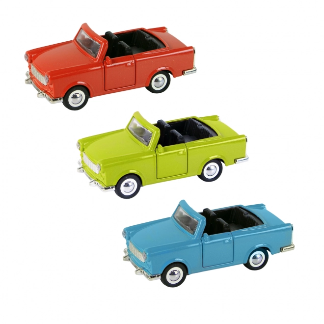 Metalowy samochód trabant kabriolet