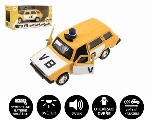 Radiowóz VB Lada Combi metal/plast 12 cm ze światłem i dźwiękiem